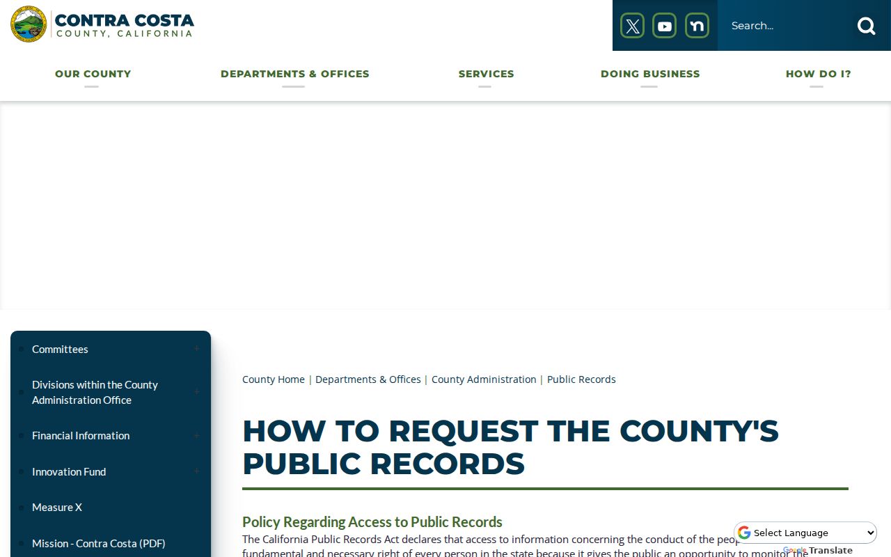 Oakley public records California Public Records Act request procedure